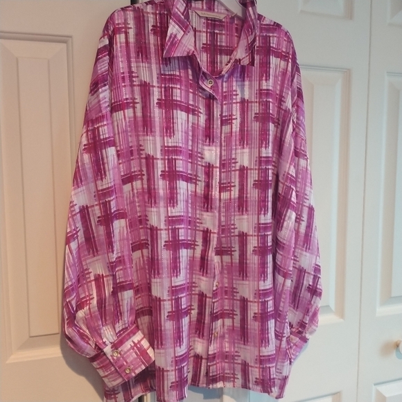 Soft Surroundings Porta Top Blouse Button Front L - Picture 6 of 12